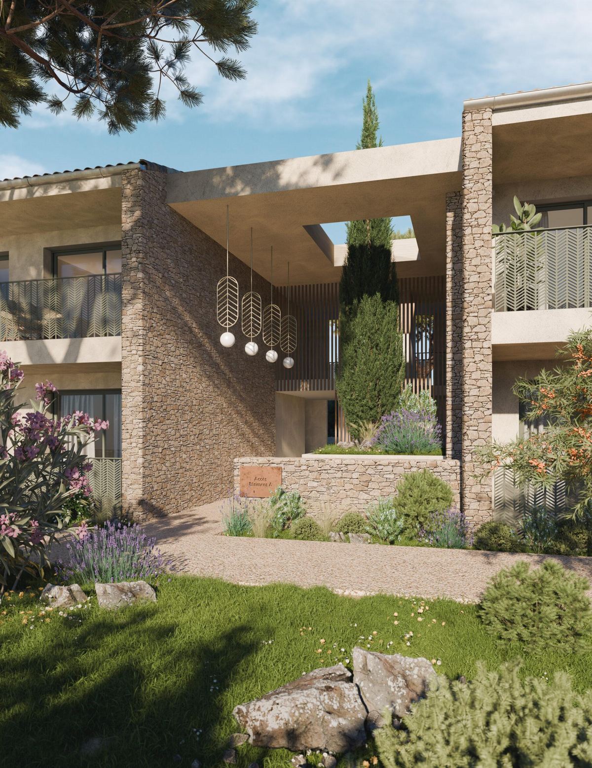 Entrée de la résidence Inima, à Uzès